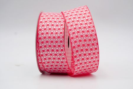 Ярко-розовая сложная геометрический дизайн лента_K1776-296